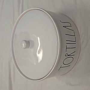 Rae Dunn Tortilla Warmer 12" round 4" tall